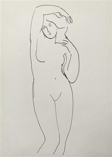 Nude. Based on the works of Ingres, c.1965 - c.1975 - Hryhorii Havrylenko