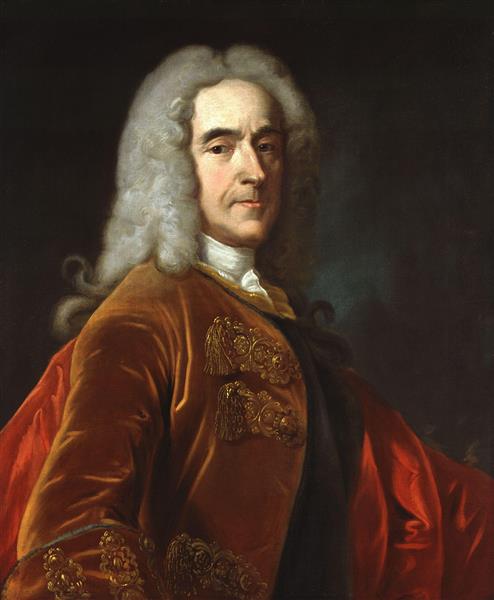 Portrait of Richard Temple, 1st Viscount Cobham - Jean-Baptiste van Loo