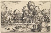 A Pond, Plate 18 from Regiunculae Et Villae Aliquot Ducatus Brabantiae - Maître des Petits Paysages