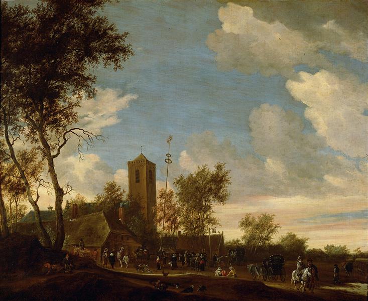 Fest Unter Dem Maibaum - Salomon van Ruysdael