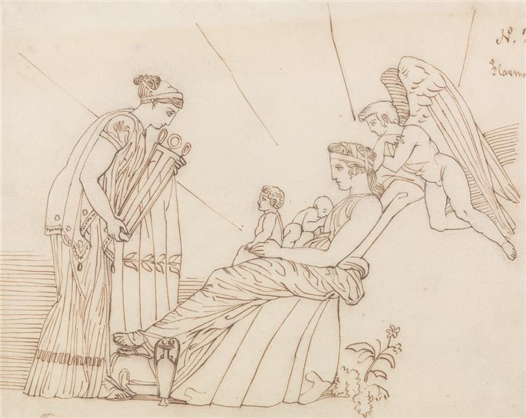 To Phoebus at His Birth, from Aeschylus, Furies - John Flaxman