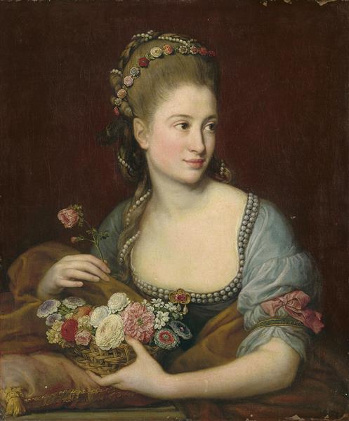 Portrait of a Lady as Flora by Pompeo Batoni, 1775 - Pompeo Batoni