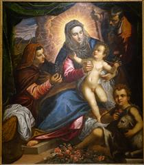 The Holy Family with Saints Anne and John the Baptist - Доменико Робусти