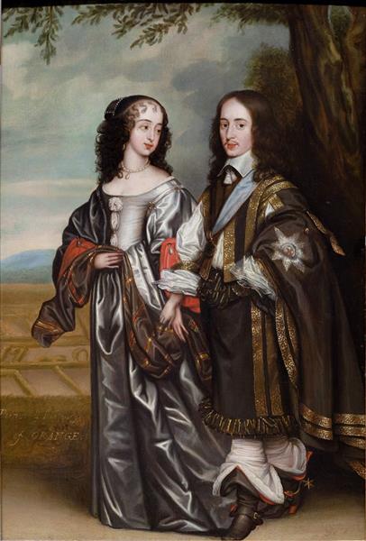 William II,  Prince of Orange and Mary Henrietta Stuart, 1650 - Gerard van Honthorst