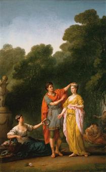 Lover Crowning His Mistress - Жозеф-Мари Вьен
