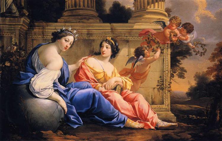 The Muses Urania and Calliope., 1634 - Симон Вуэ