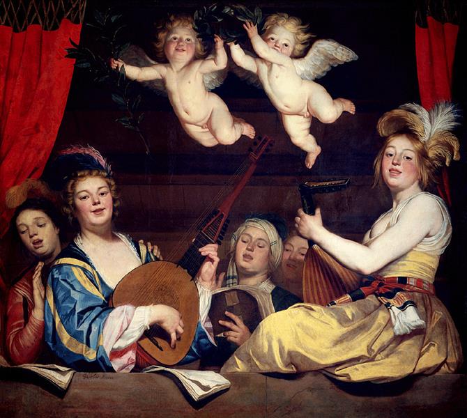 The Concert on a Balcony, 1624 - Геррит ван Хонтхорст
