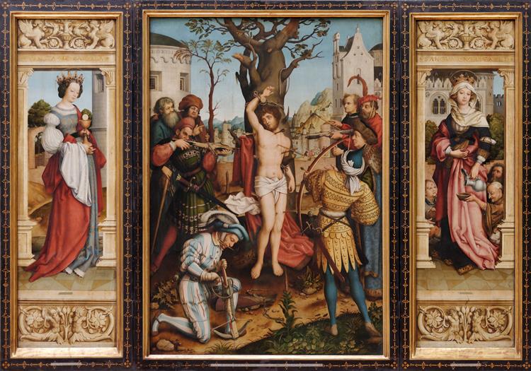 The Martyrdom of Saint Sebastian (Sebastiansaltar), 1516 - 老漢斯‧霍爾拜因