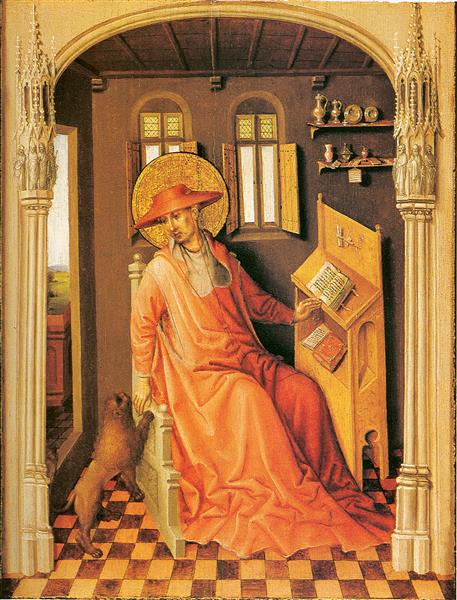 Saint Jérôme Dans Son Cabinet D'étude, c.1435 - Штефан Лохнер