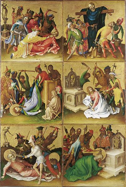 Martyrdom of the Twelve Apostles (Altarpiece for the Church of the Holy Apostles in Cologne, right wing), c.1435 - Stefan Lochner