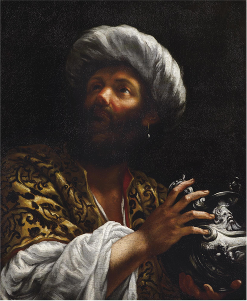Head of a Bearded Man, Probably One of the Magi - Giovanni Battista Gaulli
