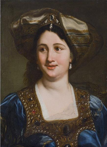 Portrait of a Woman in Turquoise Dress, 1690 - Giovanni Battista Gaulli