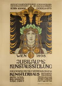 Plakat Für Die Jubiläums-kunstausstellung - Heinrich Lefler