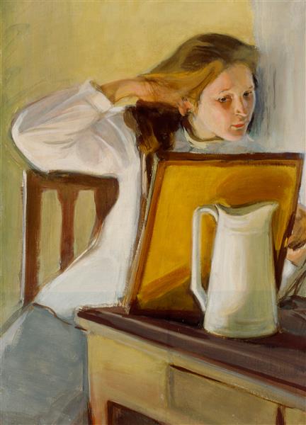 Girl Straightening Her Hair, 1902 - 芒努斯·恩克尔