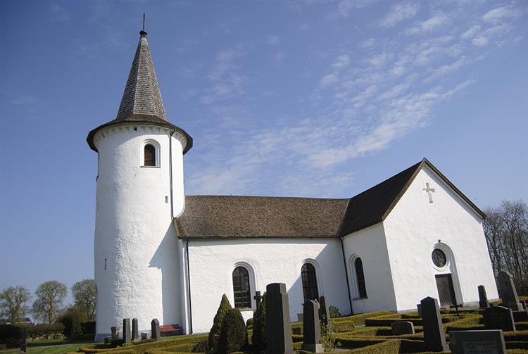 Bollerup Church, Sweden, c.1150 - Romanesque Architecture