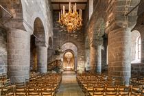 Interior of Old Aker Church, Norway - Romanik