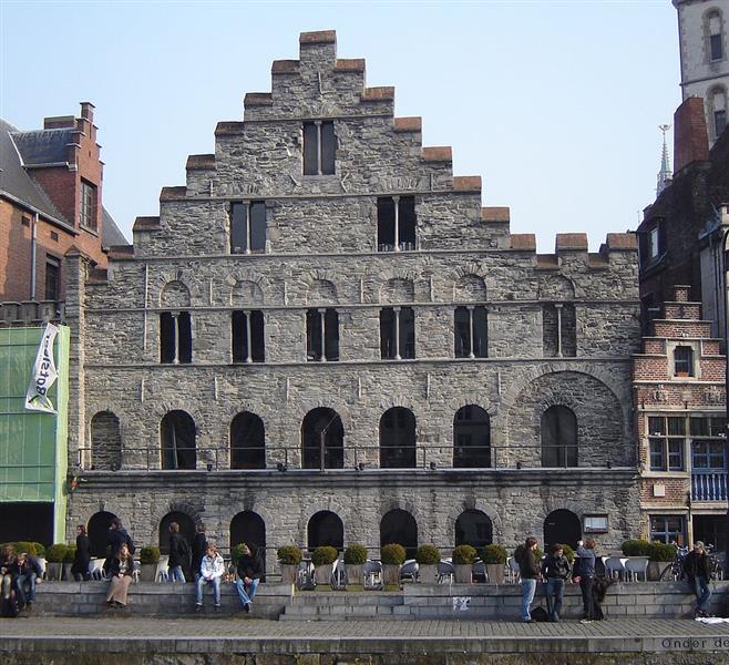 Korenstapelhuis, Ghent, Belgium, c.1200 - Romanesque Architecture