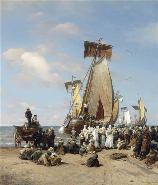 Farewell to the Fleet, 1866 - Андреас Ахенбах