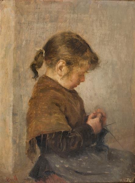 Doing stocking, 1891 - Joan Brull