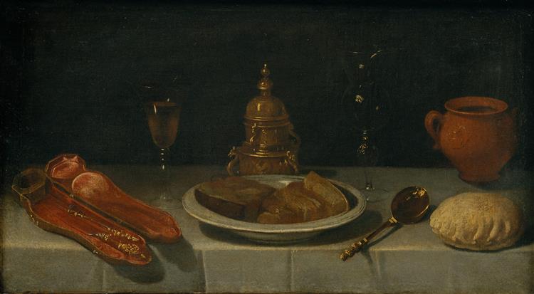 Still Life and Laid Table, c.1620 - Хуан Ван дер Амен