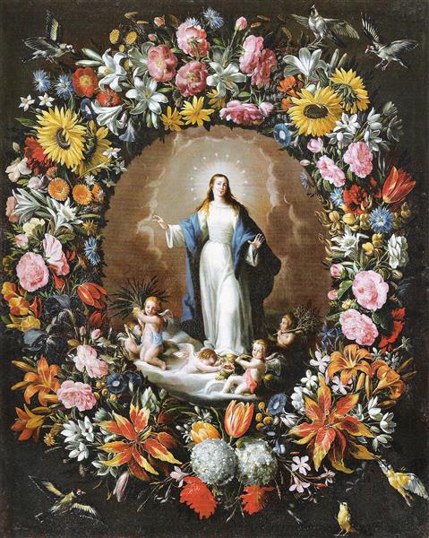 Garland With The Immaculate Conception, c.1625 - Juan van der Hamen