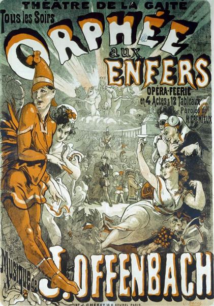 Poster for the operetta 'Orpheus in the Underworld', 1858 - Jules Cheret