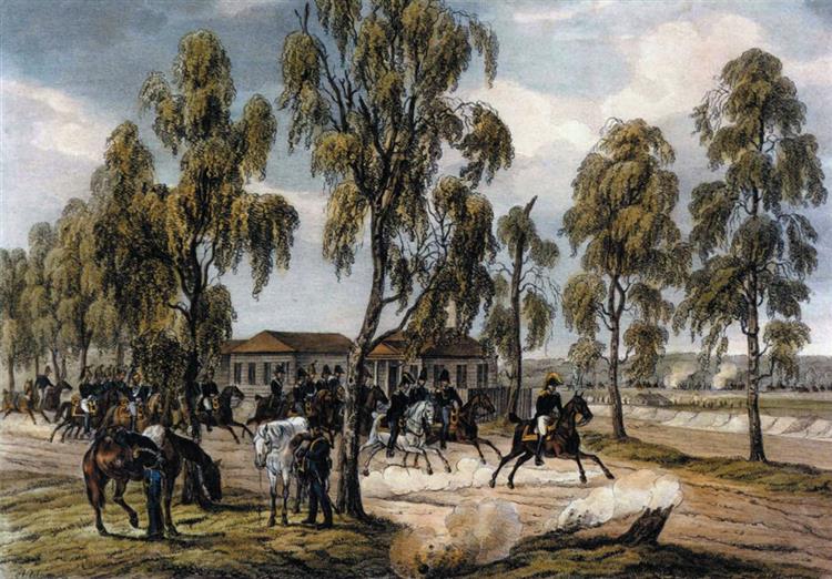 Road From Biešankovičy to  Ostrovno 1812 - Освальд Ахенбах