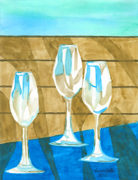 Wine for Three, 2015 - Bernadette Resha