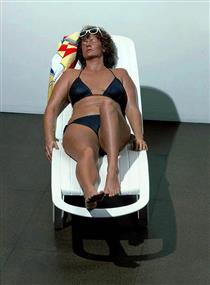 Sunbather with Black Bikini - Duane Hanson