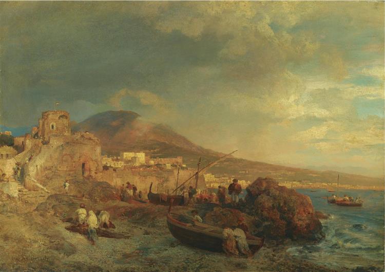 The Bay of Naples - Oswald Achenbach