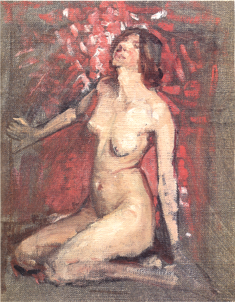 Seated Nude with Her Head Thrown Back (Kathleen Kearney), 1923 - Sarah Purser