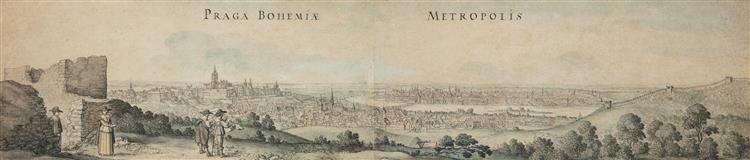 Great View of Prague, 1636 - Wenceslaus Hollar