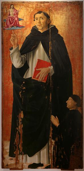 San Vincenzo Ferrer, Cristo Giudice e il Donatore, c.1490 - Антоніаццо Романо