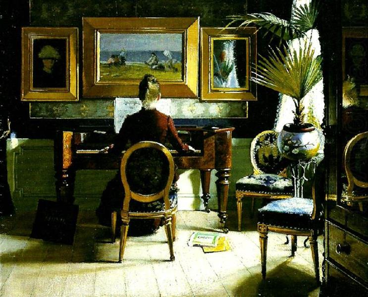 Vid Pianot, 1886 - Ежен Фредрік Янсон