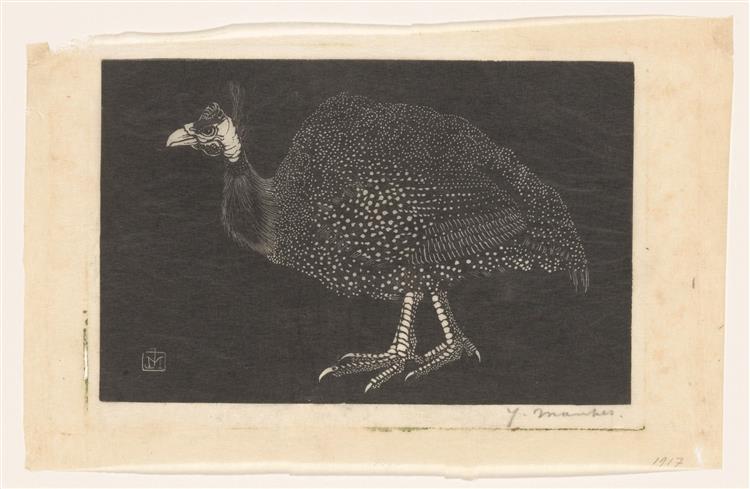 Guinea fowl, 1917 - Jan Mankes