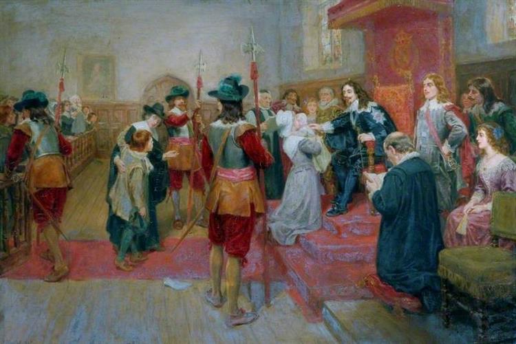 King Charles I Touching for the King's Evil, 1907 - Ralph Hedley