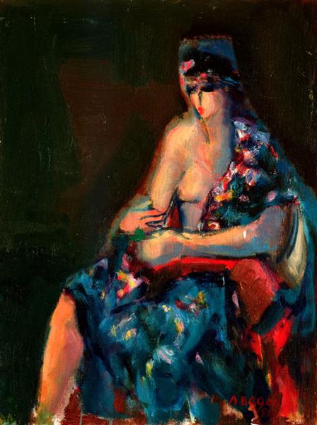 Woman in Blue, 1981 - Александр Григорьевич Боген