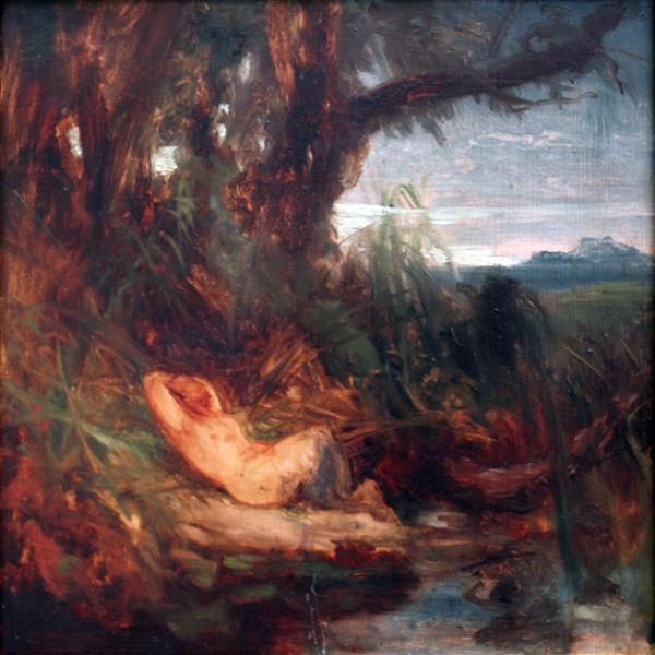 Sleeping Faun in the Reeds, 1827 - Карл Блехен