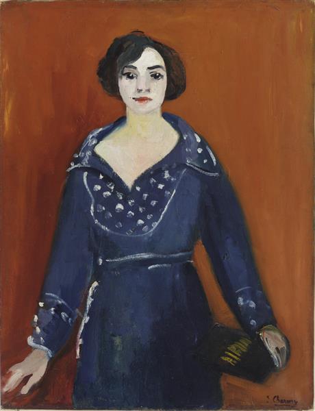 Self Portrait with Album, 1912 - Émilie Charmy