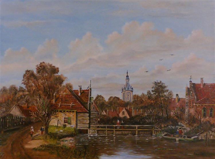Holländische Stadt mit Mühle, 2019 - Hans-Peter Emons