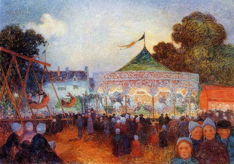Carousel at Night at the Fair, 1898 - Ferdinand du Puigaudeau