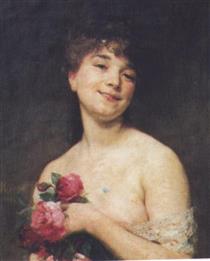 Portrait of Mlle Delagrange - Jean-André Rixens