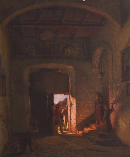 The Monk's Welcome, 1867 - Thomas Stuart Smith