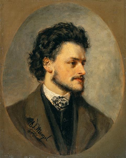 Portrait of the painter Paul Meyerheim, 1868 - Adolph von Menzel