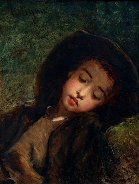 Young Breton Asleep, 1857 - Alexandre Antigna