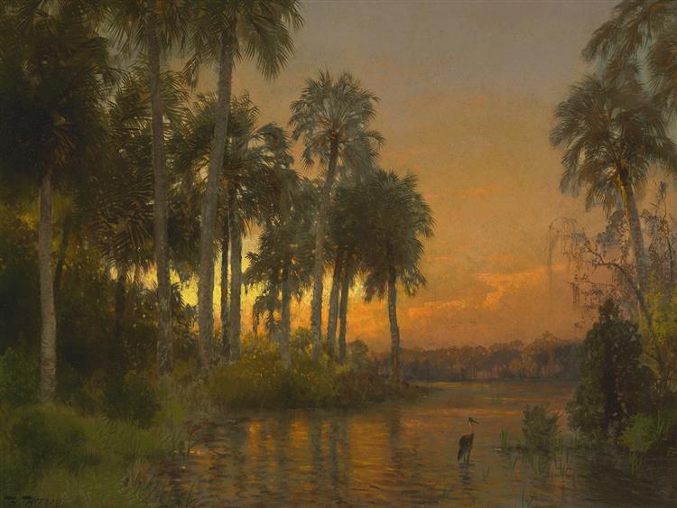 Florida Sunset - Hermann Ottomar Herzog