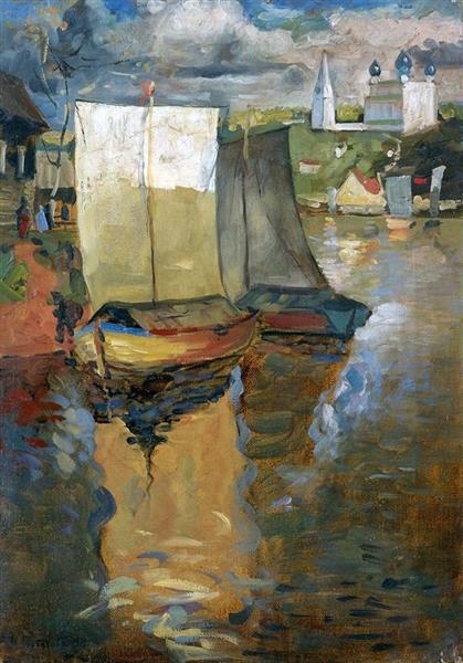 Boats on Calm Waters - Constantin Gorbatov