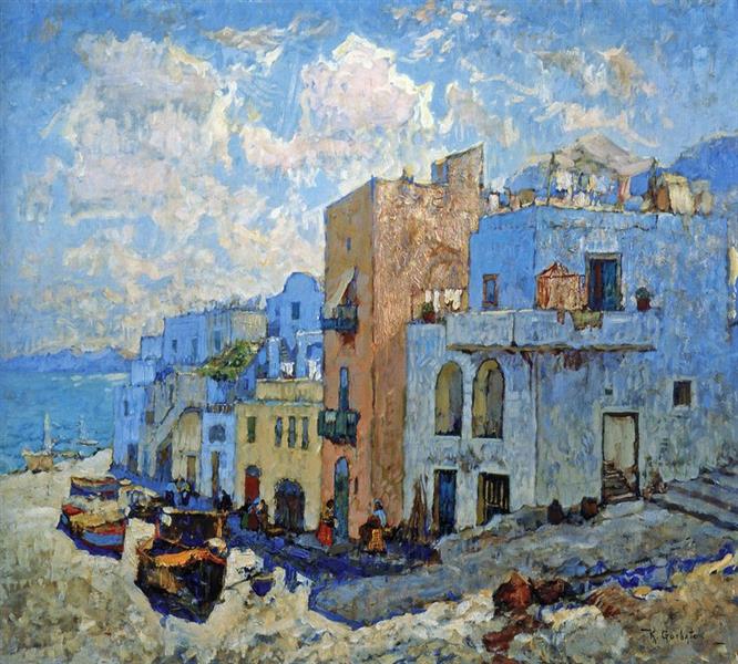 Fishing Street, Capri - Konstantin Ivanovich Gorbatov