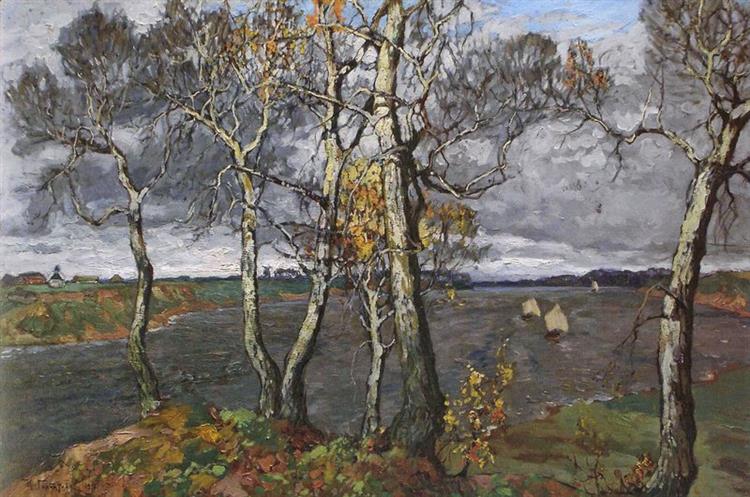 Landscape with River, 1917 - Constantin Gorbatov
