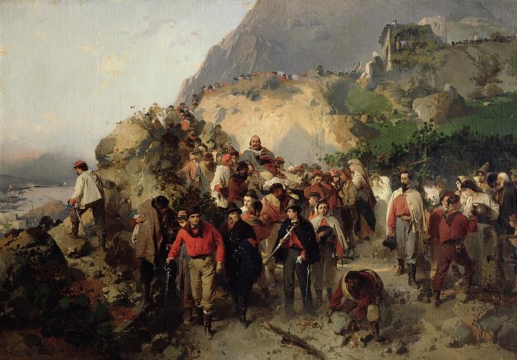 The Wounded Garibaldi after the Battle of Aspromonte, c.1862 - Girolamo Induno